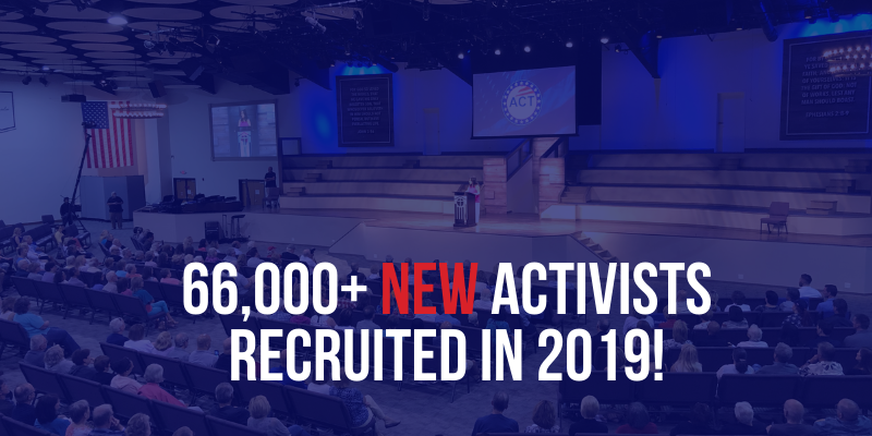 66,000 NEW ACTIVISTS RECRUITED