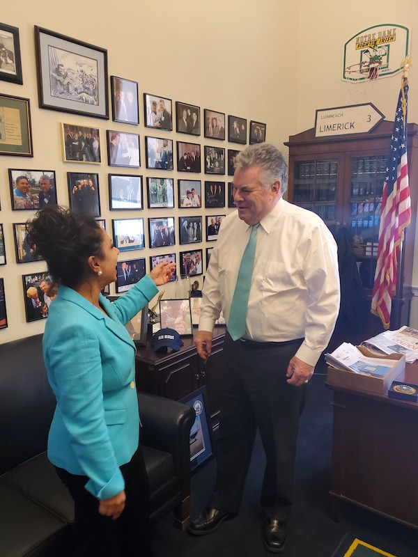 Brigitte with Rep. Peter King