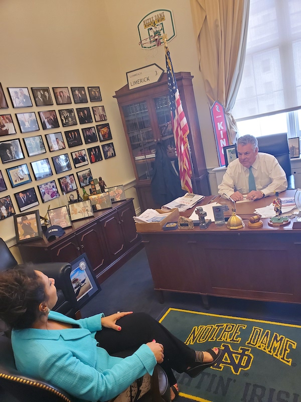 Brigitte with Rep. Peter King